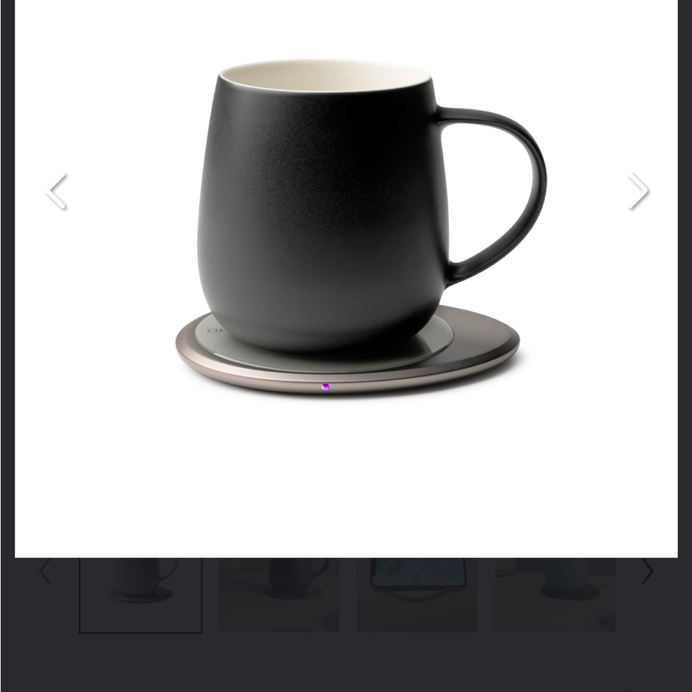 OHOM NEW Sealed box  Ui 3 Mug & Warmer Set - Inkstone Black